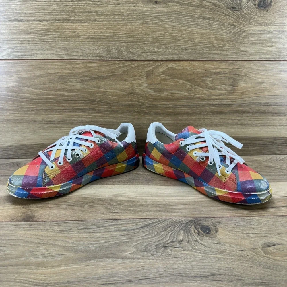 Tory Burch Howell Court Sneakers Womens 5 M Printed Leather Multi Low Top